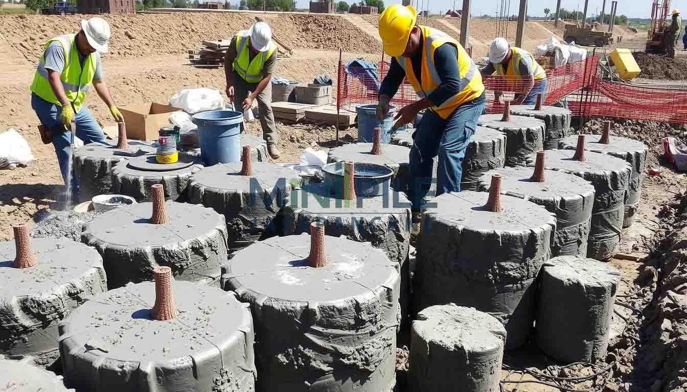 Proses Curing Mini Pile Beton